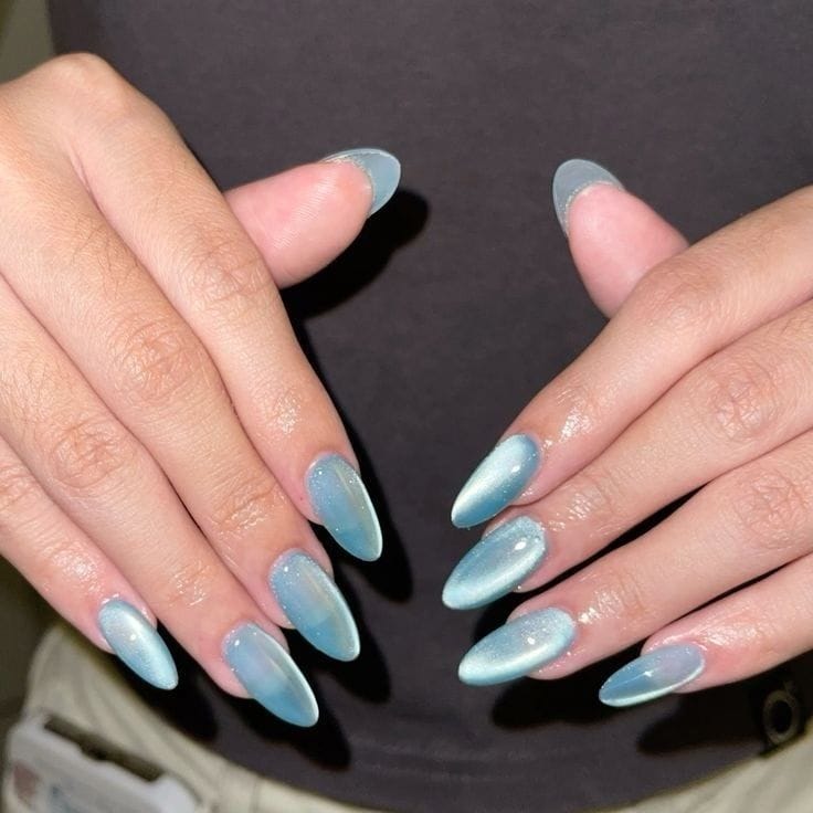 Press on Nails Square/Almond Cat’s Eye False Nails