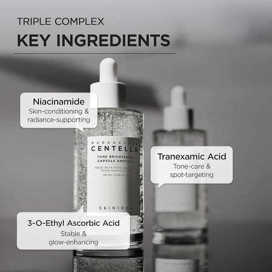 SKIN1004 Madagascar Centella Tone Brightening Capsule Ampoule – Best Korean Centella Serum for Glowing Skin